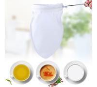 BEAZOOM Bolsas de filtro de malla de nailon reutilizables, paquete de 5 unidades de gasa fina, para colar jugos, cerveza, café, yogur, nueces, leche, herramienta de cocina