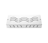BEAZOOM Caja de acero inoxidable para barbacoa, caja de virutas de madera trapezoidal con agujeros de aire para parrillas eléctricas de carbón de gas, color plateado