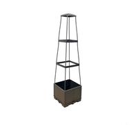 BEAZOOM Cama de jardín elevada con enrejado para jardín al aire libre, patio, jaulas de tomate de riego automático con agujeros de drenaje para cultivar verduras, flores, frutas (1 tejido de mimbre)