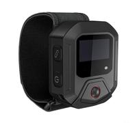 BEAZOOM Cámara de acción remota GPS, pantalla de visualización en tiempo real, largo para control de alcance de hasta 25 m, correas de montaje seguras incluidas, color negro