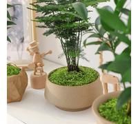 BEAZOOM Césped artificial simulado para decoración de paisajes, césped de plástico verde claro o verde para bonsái y jardines en miniatura, 100 g o 500 g, verde claro, 100 g