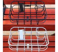 BEAZOOM Cesta delantera de aleación de aluminio para bicicleta con soporte para botella de agua, fuerte capacidad de carga, rejilla de malla de alambre para bicicletas de montaña y de ocio, tornillos