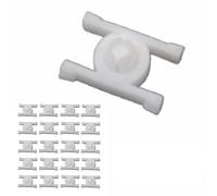 BEAZOOM Clip de sujeción de nailon blanco para moldura de panel basculante, 20 unidades para BMW E10 E21 E30 2002tii 320i 325is, repuesto de agujero de 8 mm