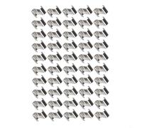 BEAZOOM Clips plateados para acristalamiento de invernaderos de acero inoxidable 304, sujetadores de alambre de resorte de aluminio, paneles de vidrio con marco de aluminio, 2550100 cantidad (50