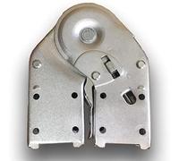 BEAZOOM Conector de bisagra de escalera de aluminio resistente, junta de bloqueo ajustable 0-180 para reparación de escalera de tijera plegable, soporte de acero con tornillos, plateado 58 x 21 mm