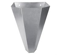 BEAZOOM Cono grande para matar aves de corral de acero galvanizado con parte trasera plana para pollos y pavos de 6-14 libras, fácil de limpiar, color plateado