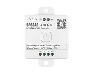 BEAZOOM Controlador LED RGB direccionable DC5V-24V Music Reactive Light Switch App Controlado 16M Colores 146 Modos Función de Grupo Blanco