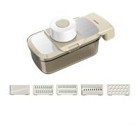 BEAZOOM Cortador de verduras con 5 cuchillas de acero inoxidable para rebanar, rallar, juliana, cebolla, pepino, batatas, verde