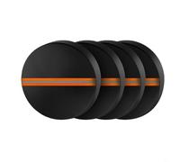 BEAZOOM Cubierta negra de poliéster 190T para neumático de coche, impermeable, resistente al polvo, con tira reflectante y bolsillo S (L 4 piezas)