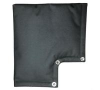 BEAZOOM Cubierta protectora para grifo de jardín al aire libre, tela Oxford, impermeable, aislada, resistente, grifo y tubería, color negro y blanco, 30,5 x 33 cm (negro)