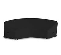 BEAZOOM Cubierta seccional curvada para exteriores 420D resistente al agua UV para protección para patio, jardín, sofá, diseño circular, 228 x 116 x 86 cm