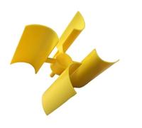 BEAZOOM Cuchillas verticales de turbina eólica, 4 piezas, piezas de generador de plástico ABS para proyectos de energía a pequeña escala de apertura de 195 mm