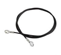 BEAZOOM Cuerda de alambre de acero resistente para cable de repuesto de 5 mm con revestimiento de nailon para máquinas de polea de fitness y accesorios de gimnasio en casa, negro (2 m)