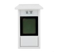 BEAZOOM Digital Max Min Termómetro de jardín con alta precisión Pantalla LCD grande Interior Exterior Invernadero Pared Temperatura ambiente para negro (blanco)