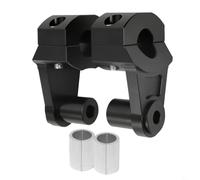 BEAZOOM Elevador de manillar de motocicleta de 22 mm y 28 mm para barras gruesas, construcción de aleación de zinc, par negro y plateado (negro)