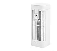 BEAZOOM Enfriador de aire portátil con 3 velocidades, ventilador de escritorio silencioso USB-C con gancho y luz nocturna para oficina, dormitorio, blanco (sin batería) (2400 mAh)