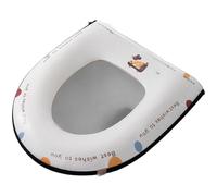 BEAZOOM Funda de inodoro con ambientador integrado, material de poliuretano impermeable, diseño de cremallera segura, cómodo para adaptarse a inodoros estándar, color azul