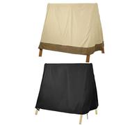 BEAZOOM Funda para columpio de exterior para muebles de patio con marco, Oxford 210D, impermeable, resistente al sol, para protección, con hebillas resistentes al viento y cordón, color negro