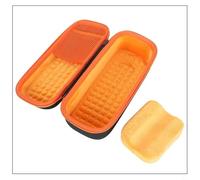 BEAZOOM Funda protectora para micrófono JBL KMC600 KMC500, caja de almacenamiento compacta de viaje con forro absorbente de golpes, gris (naranja)