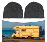 BEAZOOM Fundas impermeables para ruedas de caravana y remolque, paquete de 2 protectores de neumáticos negros de 28.5 pulgadas, tela Oxford duradera contra el sol y la lluvia