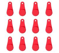 BEAZOOM Hebillas magnéticas de silicona resistentes al calor para forros de papel pergamino para freidora, paquete de 12 unidades de sujeción segura (rojo)