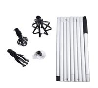 BEAZOOM Herramienta de extracción segura de bombillas para techos altos, cambiador de luz de poste de aluminio extensible, para kit versátil con ventosa y jaulas de agarre de silicona, para