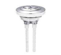 BEAZOOM Inodoro de doble descarga para botón de repuesto con varilla ajustable de 100 mm, material ABS de instalación en plata, para negro, oro, oro rosa, oro cepillado (plata)
