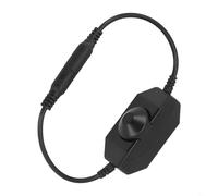 BEAZOOM Interruptor de atenuación de luz negra, perilla de brillo ajustable para tiras LED y lámparas de escritorio, para pieza de controlador de lámpara de plástico compacto