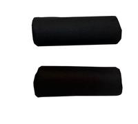 BEAZOOM Juego de 2 alfombrillas de poliéster negras para reposapiés para exteriores, 20 x 8 cm, almohadillas de apoyo para playa, patio, camping