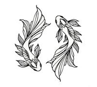 BEAZOOM Juego de 2 piezas de arte de pared de metal con peces, 16,2 x 30 cm, decoración de hierro forjado para sala de estar, patio, inauguración de la casa Feng Shui