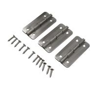 BEAZOOM Juego de 3 bisagras de acero inoxidable 304 con tornillos, cofres de hielo iglú de 25 a 165 cuartos de galón, reparación de tapa rectangular a prueba de óxido