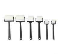 BEAZOOM Juego de 6 pinceles de rodillo de espuma blanca para niños, manualidades, proyectos de pintura para la escuela y el hogar