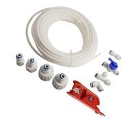 BEAZOOM Juego de instalación universal de línea de agua para refrigerador, 15 m, corte a medida para Samsung Bosch, Siemens, Neff, máquina de hielo, dispensador de sistema RO