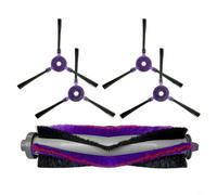 BEAZOOM Juego de rodillos y cepillo lateral de repuesto para Samsung VR05R5050WK POWERbot-E, cepillos de borde de silicona suave y rodillo principal desmontable, 5 piezas