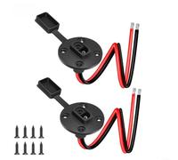 BEAZOOM Kit de puerto de pared lateral de enchufe de alimentación SAE, paquete de 2 12 AWG rápido para conectar conector de montaje en panel solar con tapa resistente a la intemperie para RV para