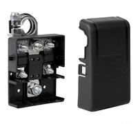 BEAZOOM Kit de terminales de batería de desconexión rápida de 400 para Amp 32 V, conector resistente al fuego con tapa para coche 4x4 para distribución de energía de caravana, para par rojo/negro