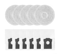 BEAZOOM Kit de trapeador y bolsas de polvo para Cecotec para Conga para X50 para aspiradora robot X-Treme, 5 paños de fregona + 6 bolsas de polvo sin obstrucciones con fuerte sellado