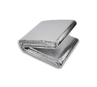 BEAZOOM Lámina reflectora de calor para radiador, 5 m x 60 cm, de aluminio, térmica, para aislamiento térmico, lámina de respaldo de ahorro de energía con almohadillas de fijación