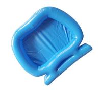 BEAZOOM Lavabo inflable portátil para entrada de piscina, bandeja de limpieza de PVC, fácil de instalar, 58 x 52 x 9 cm, color azul