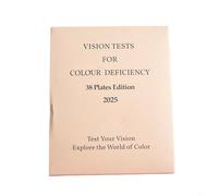 BEAZOOM Libro de prueba de visión a color de 38 placas, estilo Ishihara, para evaluación del daltonismo congénito y rojo-verde