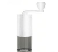 BEAZOOM Molinillo de café de mano con sistema de doble rodamiento, molienda ajustable para cafetera Moka y espresso, fácil de limpiar para un diseño compacto (blanco)