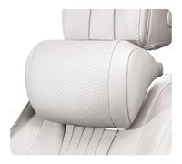BEAZOOM Nappa Leather Car Neck Pillow Ergonómico Reposacabezas Asiento Transpirable Soporte Marrón (Blanco)