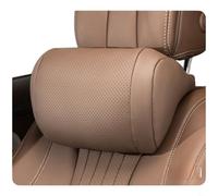 BEAZOOM Nappa Leather Car Neck Pillow Ergonómico Reposacabezas Asiento transpirable Soporte Marrón (marrón)