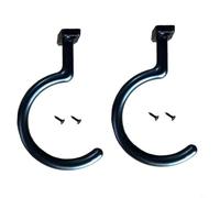 BEAZOOM Paquete de 2 ganchos de metal para mesa de billar con tornillos para almacenamiento de estante triangular de billar, acabado dorado y negro (negro)