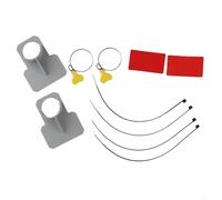 BEAZOOM Paquete de 2 soportes de manguera de piscina ABS de 30-38 mm sobre el suelo para tubos de piscina Intex, azul y gris (gris)