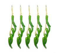 BEAZOOM Paquete de 5 adornos colgantes de chile falso, 50-55 cm, pimientos rojos y verdes simulados para decoración de comedor de granja (B)