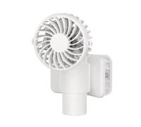 BEAZOOM Para mini ventilador de clip, 3 ajustes de velocidad, dirección del viento manual, bajo ruido, para ventilador de escritorio compacto, viajes, camping, albaricoque (blanco)