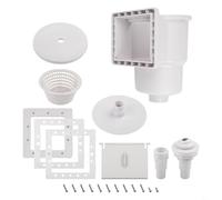 BEAZOOM Para skimmer de pared de piscina de repuesto de 6 pulgadas para piscinas sobre el suelo modelo SP1091LX diseño a través de la pared con placa de vacío y adaptador de manguera