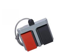 BEAZOOM Pedal de interruptor de pie doble con USB, para interruptor momentáneo rojo y negro para juegos y edición de imágenes, controlador de teclado programable C