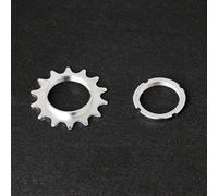 BEAZOOM Pista para piñón de bicicleta y bloqueo para kit de anillo, engranaje fijo de acero para 1/8 pulgadas, para la mayoría de bujes 13T 14T 18T (14T)